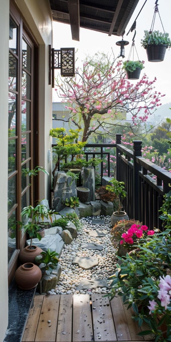 Tiểu cảnh ban công chung cư đẹp - zions